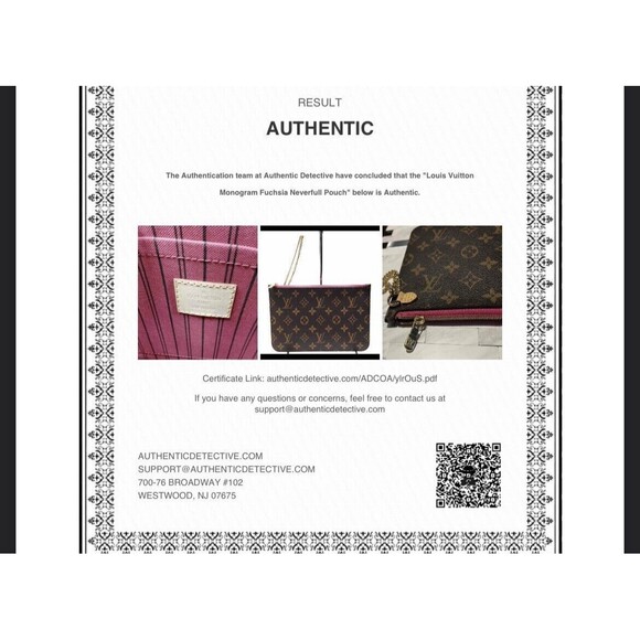 Louis Vuitton Monogram Neverfull MM GM Pochette Pivoine Wristlet Gold Chain MINT - Picture 10 of 10